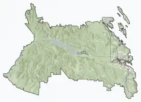 Map showing the location of Bamberton Provincial Park