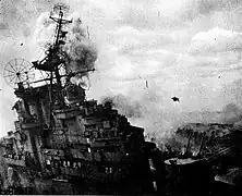 Franklin's bridge on 19 March 1945