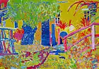 Tjaša Iris, A Path in the Garden, acryl on canvas, 90 x 120 cm, 2007