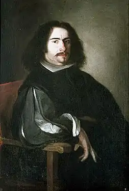 Portrait of Agustín Moreto, (c.1648-53), 102 x 69 cm, Museum of Lázaro Galdiano. The subject and the authorship are controversial.