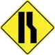 Road narrow on right