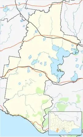 Derrinallum is located in Corangamite Shire