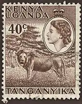 Image 19Stamp of British East Africa with portrait of Queen Elizabeth II (from History of Tanzania)
