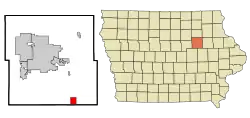 Location of La Porte City, Iowa