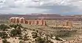 "The Cathedrals" with Needle Mountain to right