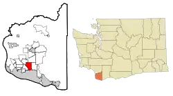 Location of Five Corners, Washington