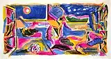 Entrada al Mar, water color / rice paper, 76x142cm, 2019