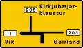 Destination ahead and map (b) in capital area
