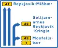 Lane direction sign