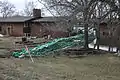 A sandbag levee in North Dakota