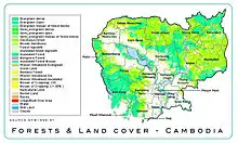 Image 48A map of forests, vegetation and land use in Cambodia (from Geography of Cambodia)
