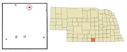 Location of Upland, Nebraska