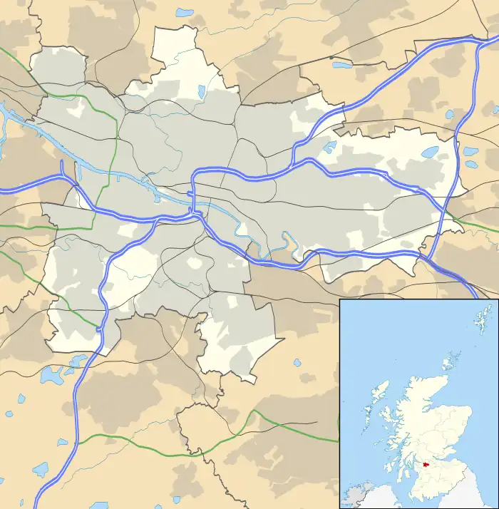 Stepps is located in Glasgow council area