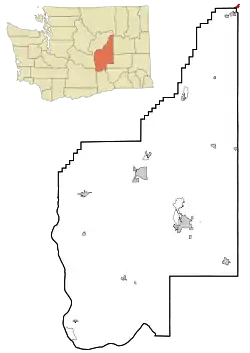 Location of Coulee Dam, Washington