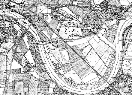 historic map showing geography
