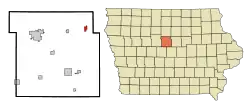 Location of Williams, Iowa