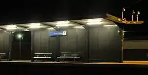 The waiting shelter at Hoppers crossing platform 1