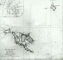 A detailed map with place names and elevations.