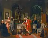 Jean Carolus, 1855, La partie de billard sous Louis XV (A Game of Billiards under Louis XV), oil on canvas, 74.3 x 96 cm