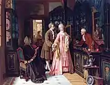 Jean Carolus, Choosing the Ring, oil on canvas, 83 x 106.5 cm