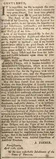 John Dickinson's response to the town of Boston.