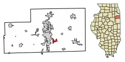 Location of Aroma Park in Illinois