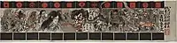 Theatre Curtain with Yokai by Kawanabe Kyōsai (1880)
