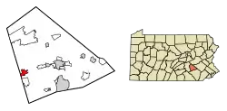 Location in Lebanon County, Pennsylvania
