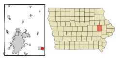 Location of Lisbon, Iowa