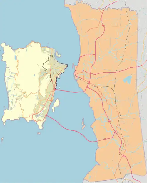 Jerejak Island is located in Central George Town, Penang