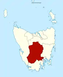 Map showing the electoral division of Derwent