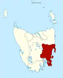 Map showing the electoral division of Prosser