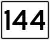 State Route 144 marker