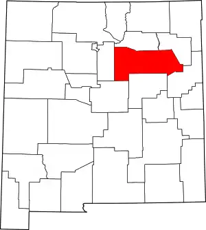 State map highlighting San Miguel County