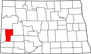 Billings County map