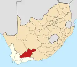 Location in South Africa