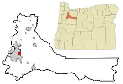 Location of Four Corners, Oregon