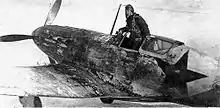 MiG-3 aircraft in winter distemper camouflage, World War II
