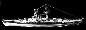 Model of battleship Kaga