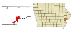 Location in the U.S. state of Iowa
