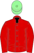 Red, green hooped cap