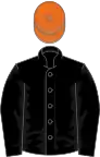 BLACK, orange cap