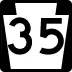 Pennsylvania Route 35 marker