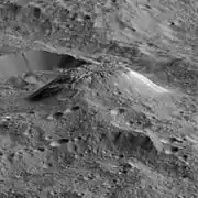 Ahuna Mons on Ceres, imaged by Dawn from LAMO