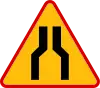 A-12a "road narrows — two-sided"