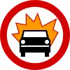 B-13 "no entry for vehicles carrying explosive or easily combustible goods"