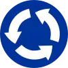 C-12 "roundabout"(or other circular movement; when used with A-7 sign vehicles driving on the roundabout have priority over vehicles approaching!)