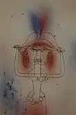 Paul Klee, Die Sängerin der komischen Oper, 1925, watercolored lithography on laid paper