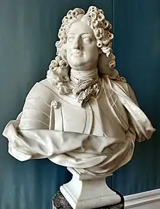Bust of Philippe II, Duke of Orléans, 1713, in the Palace of Versailles