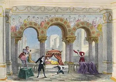 Image 121Giulietta act of The Tales of Hoffmann, by Pierre-Auguste Lamy (restored by Adam Cuerden) (from Wikipedia:Featured pictures/Culture, entertainment, and lifestyle/Theatre)